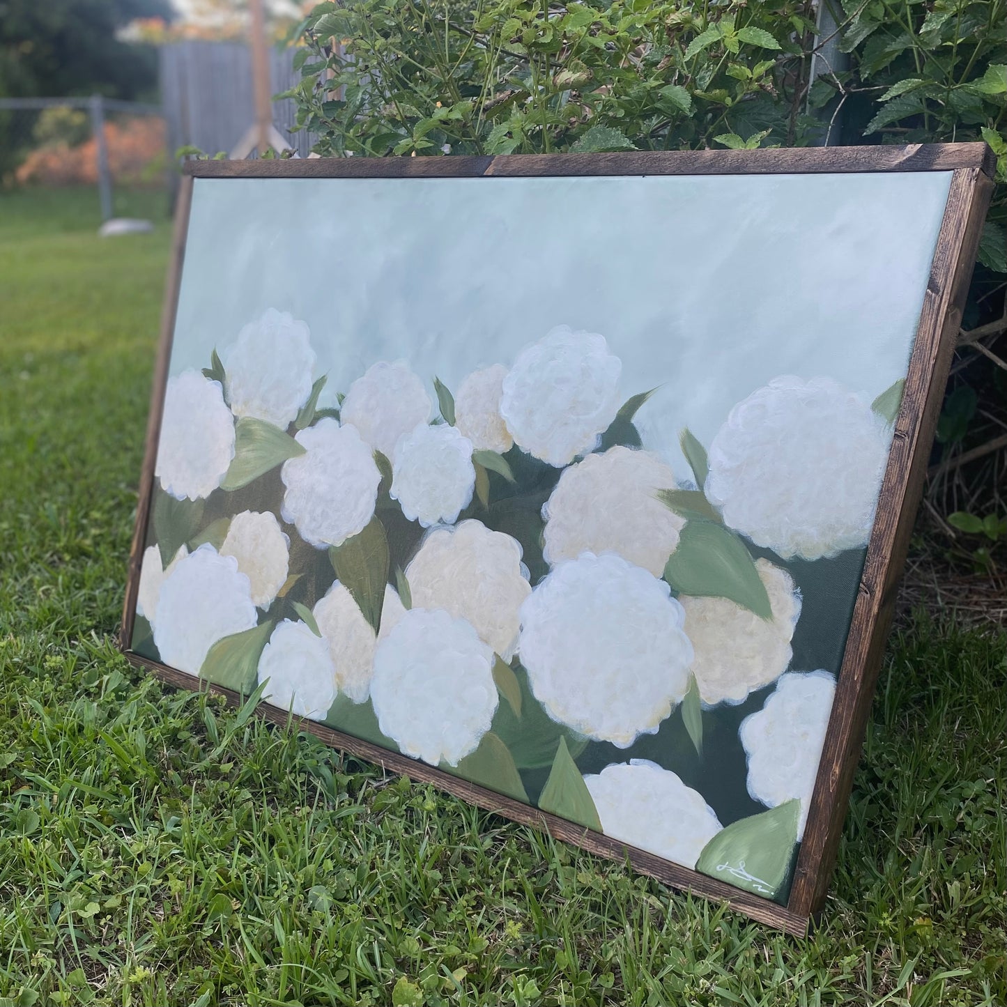 White Hydrangea Bush